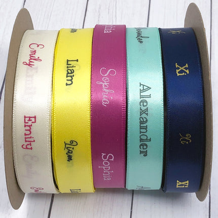 Collection image for: Personalized Continuous Satin Name Ribbon