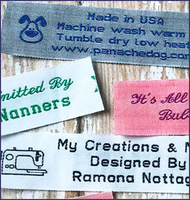 cotton woven labels and tags for sewing projects