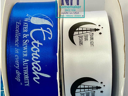 RE-ORDER Custom Logo 1 1/2" Satin Ribbon