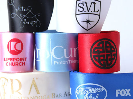 RE-ORDER Custom Logo 1 1/2" Satin Ribbon