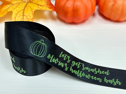 Halloween Personalized Satin Ribbon 7/8"