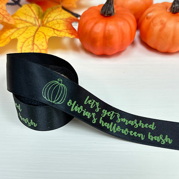 Halloween Personalized Satin Ribbon 7/8"