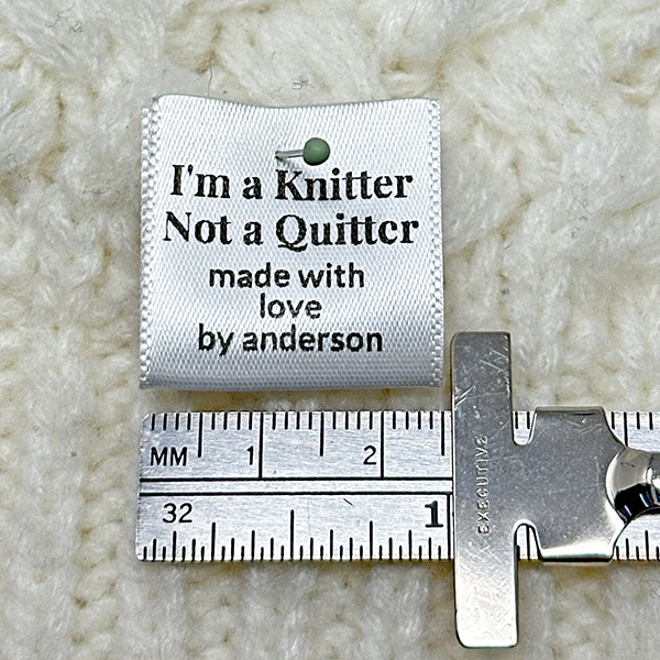 Knitter Not a Quitter Label