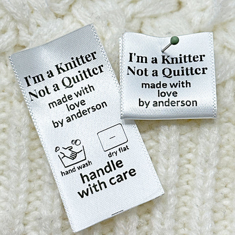 Knitter Not a Quitter Label