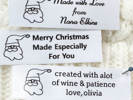 Santa Sewing Label