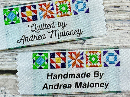 Personalized Clothing Labels Style 48: Quilt Squares