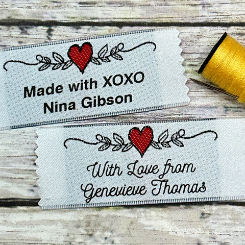 Personalized Sewing Labels, Custom Labels, Vintage Labels, Woven Labels,  Personalized Labels for Crafts, Fabric Labels, Sewing Labels 