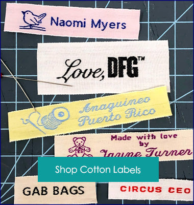 Print Your Name on Custom Fabric Labels, Custom Clothing Tags, Iron on or  Sew on Craft Labels, 40 Labels per Sheet, Cotton, 2w X 1h PU003 