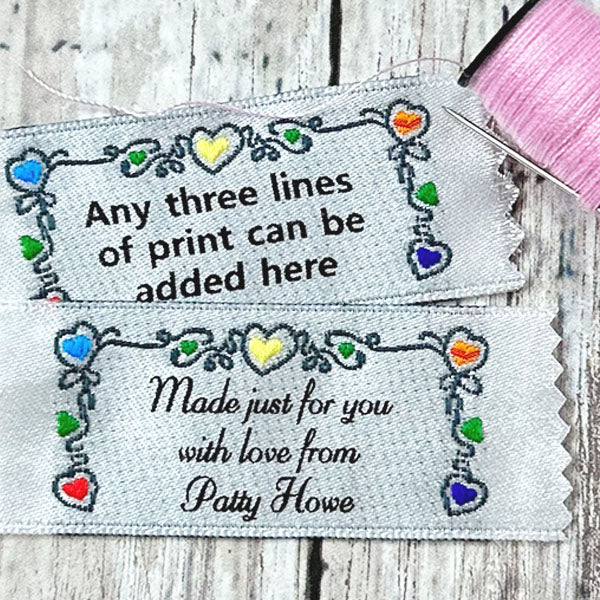Stitched with Love Woven Sewing Labels