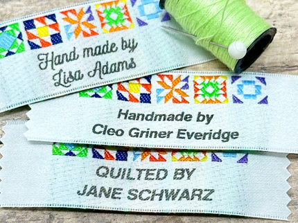 Personalized Clothing Labels Style 48: Quilt Squares