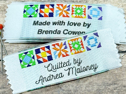 Personalized Clothing Labels Style 48: Quilt Squares