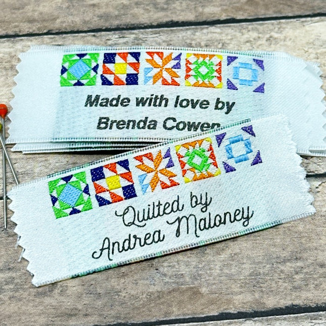 Personalized Clothing Labels Style 48: Quilt Squares