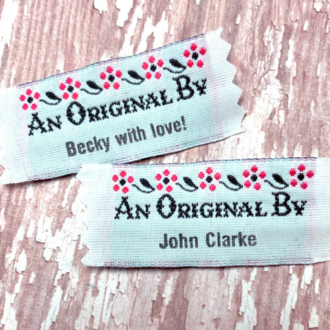 Personalized Sewing Labels, Quilt Labels, Fabric Tags, Knitting Label,  Cotton Tags, Quilting Gifts, Craft Tags, Custom Fabric Label LS05 