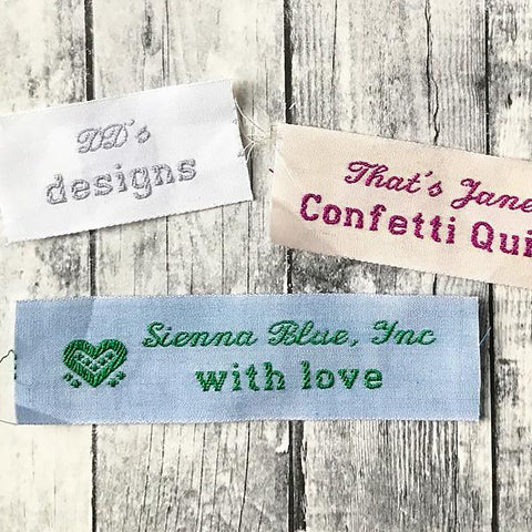 Personalized Sewing Labels for Handmade Items - Custom Tags Printed on  Organic Cotton Fabric, Custom Clothing Labels Active