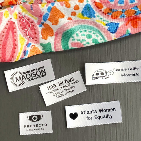 Sewing Labels for Handmade Items, Fabric SewIn & IronOn Labels